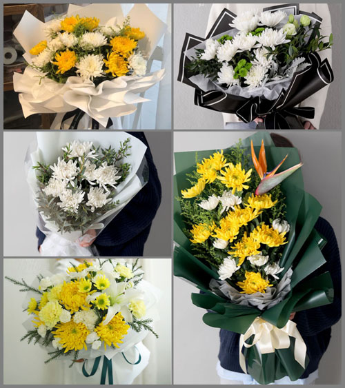 重庆开州区紫水乡白事花束代送